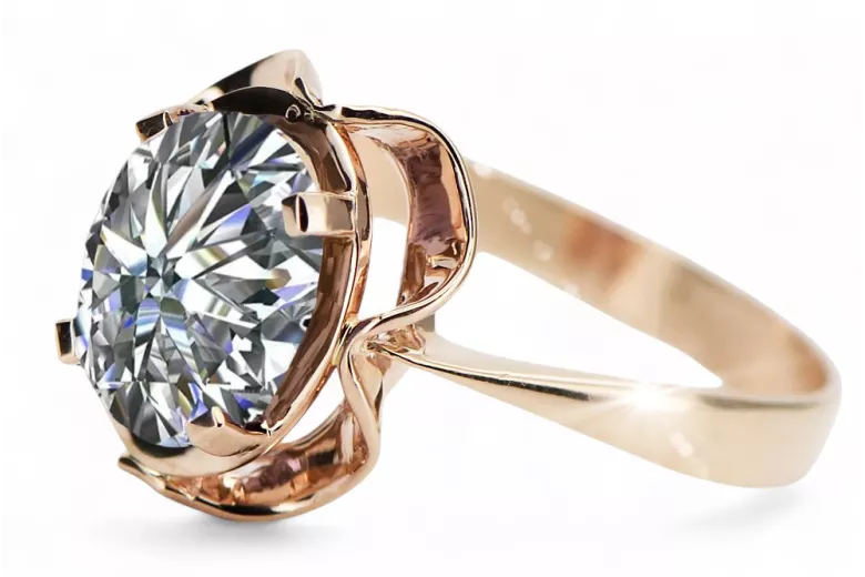 Ring Classic Vintage Cubic Zirconia Original Product Vintage 14K s ružovým zlatom VRC206